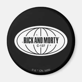 Retro Rick och Morty C-137 Dimension Badge Magnet