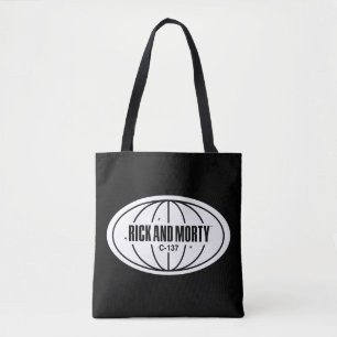 Retro Rick och Morty C-137 Dimension Badge Tygkasse