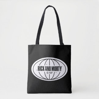 Retro Rick och Morty C-137 Dimension Badge Tygkasse