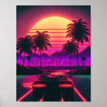 Retro Ride: Tävla Sunset's Synthwaves