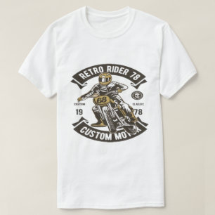 Retro Rider 78 Graphic Vit T-shirt