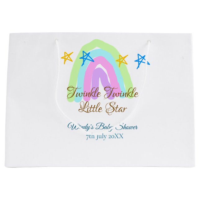 Retro Rinbow twinkle twinkle Little stars baby sh (Framsidan)