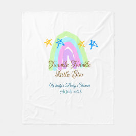 Retro Rinbow twinkle twinkle Little stars baby sh Fleecefilt