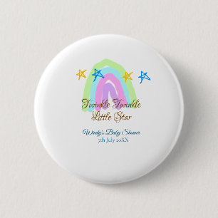 Retro Rinbow twinkle twinkle Little stars baby sh Knapp