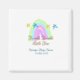 Retro Rinbow twinkle twinkle Little stars baby sh Magnet