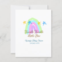 Retro Rinbow twinkle twinkle Little stars baby sh