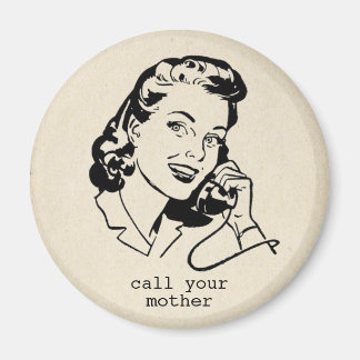 Retro Ring mamma Rolig Vintage Magnet