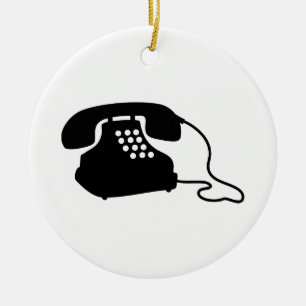 Retro ringa julgransprydnad keramik