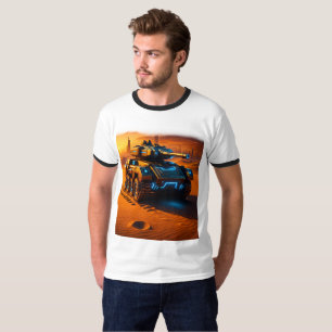 Retro Ringer Tee – Neon Tank i Dystopisk Öken