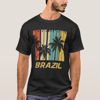 Retro Rio de Janeiro Brasilien Handflatan Träd Vac T Shirt