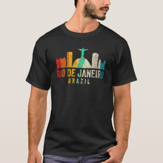 Retro Rio De Janeiro Skyline Vintage Brasilien Sou T Shirt
