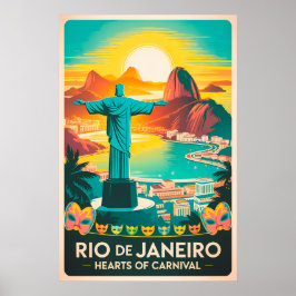 Retro Rio - Kristus Redeemer Poster