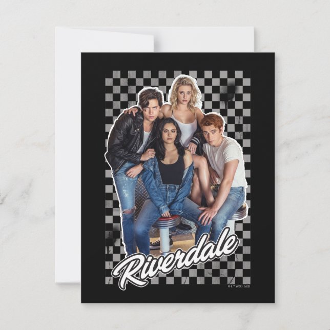 Retro Riverdale Group Graphic Anteckningskort (Framsida)