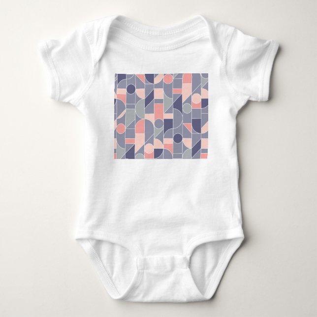 Retro Ro Grått Seamless Motif T Shirt (Framsida)