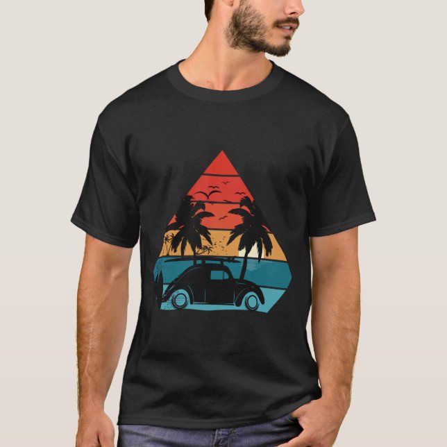 Retro Road Resa Sunset T Shirt (Framsida)