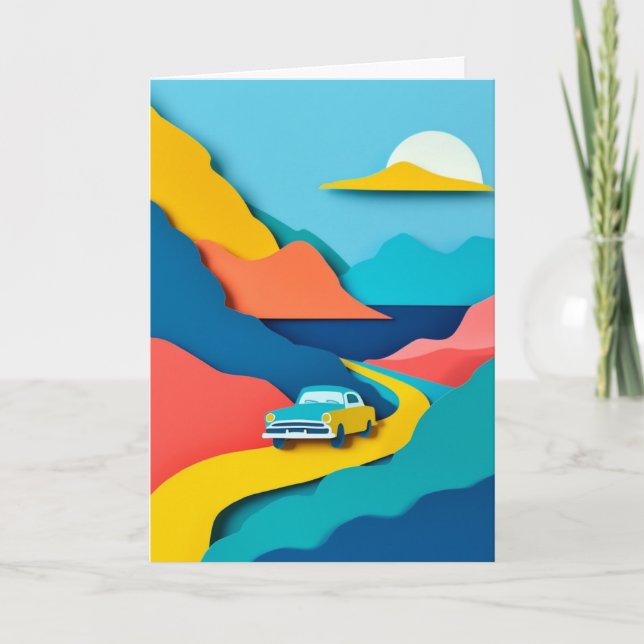 Retro Road Trip-äventyr Kort (Framsida)