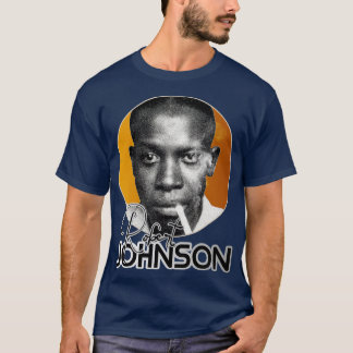 Retro Robert Johnson Guld Tribute T Shirt