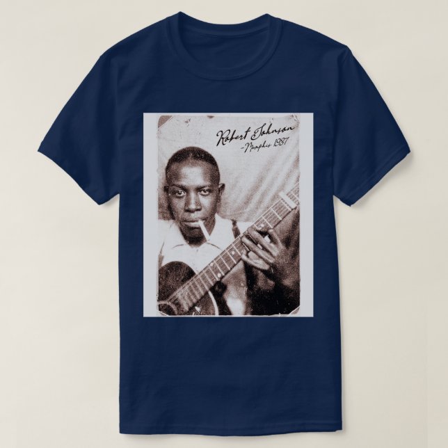 Retro Robert Johnson Memphis Photo Booth T Shirt (Design framsida)
