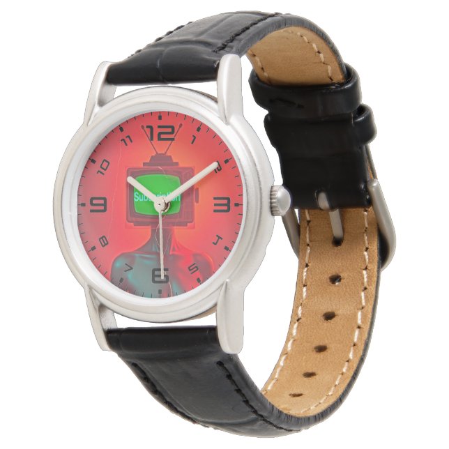 Retro Robo-Glow Urklocka Armbandsur (Vinklad)
