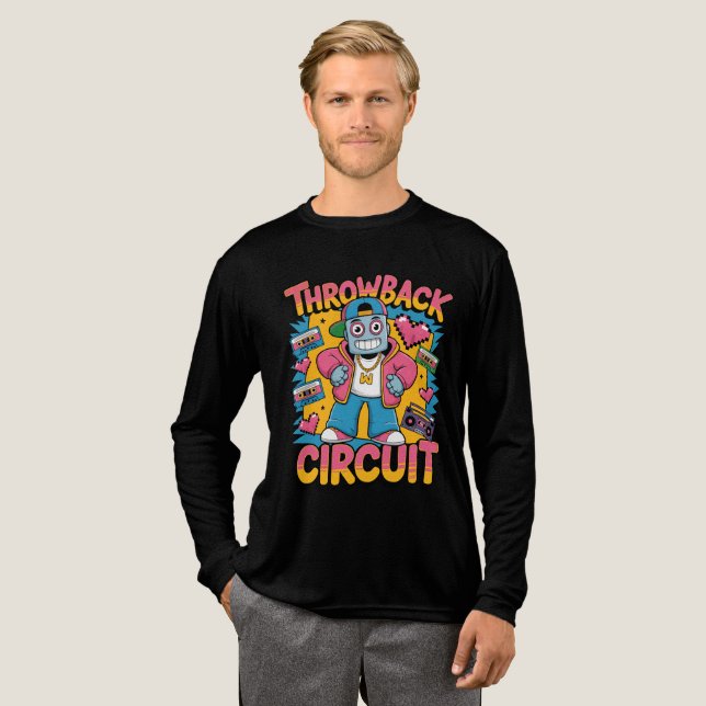 Retro Robot 90s Hip hop Design - Roligtens Tecknad T Shirt (Hel framsida)