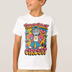 Retro Robot 90s Hip hop Design - Roligtens Tecknad T Shirt
