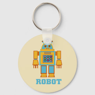 Retro Robot - Cute Kids Keychain Nyckelring