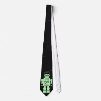 Retro Robot Grönt Tie Slips