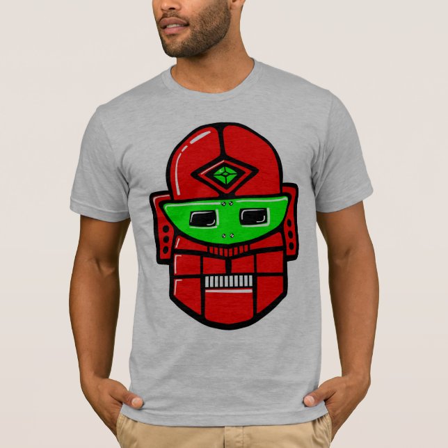 Retro Robot Head - Anpassad T-shirt (Framsida)