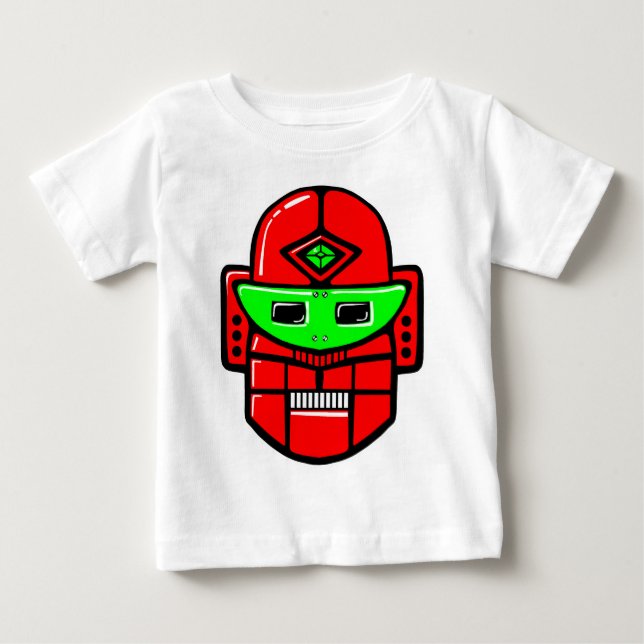 Retro Robot Head - Anpassad Tee Shirt (Framsida)