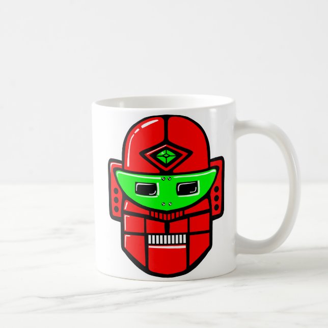 Retro Robot Head Kaffemugg (Höger)