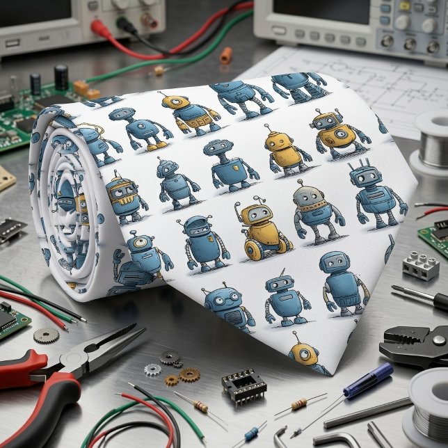 Retro Robot Herrhalsduk Slips (Skapare uppladdad)