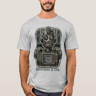 Retro Robot Resistance är Futile T-Shirt