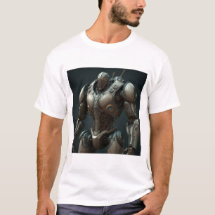 Retro Robot-Revolution: Futuristiska Graphic T Shirt