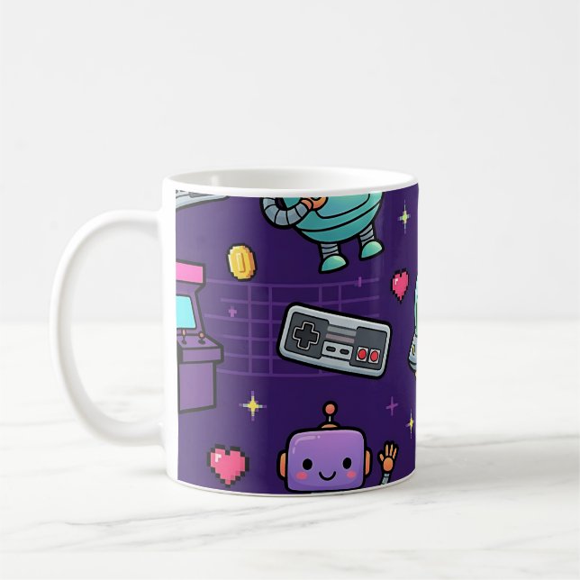Retro Robot Rymd Mugg (Vänster)