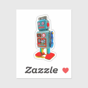 RETRO ROBOT STICKER KLISTERMÄRKEN