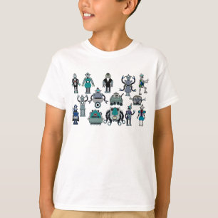 Retro robotälskareför barn! Roligt gulligt & T Shirt