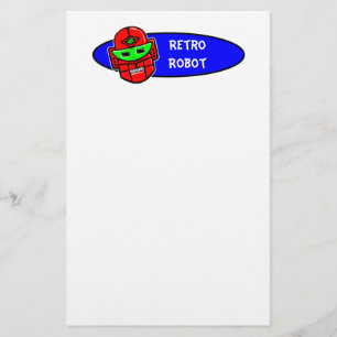 Retro robotnågot att säga brevpapper