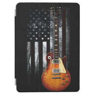 Retro Rock N Roll American Flagga Guitar iPad Air Skydd