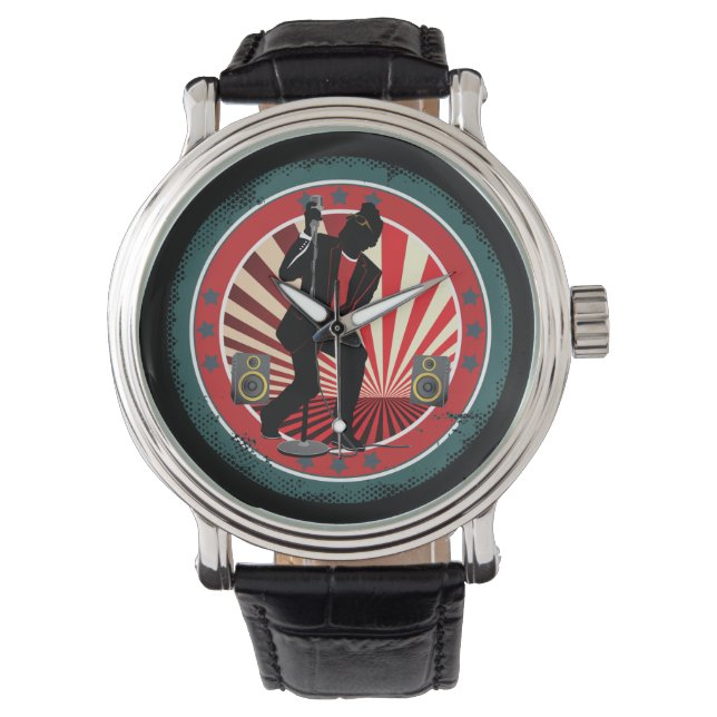 Retro Rock n Roll Music Watch Armbandsur (Framsida)