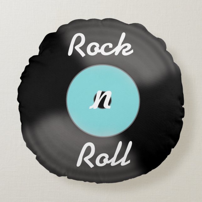Retro Rock N Roll Record Dekorativ kudde (Framsidan)