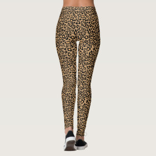 Retro Rockabilly Dam Leggings Leopardmönster
