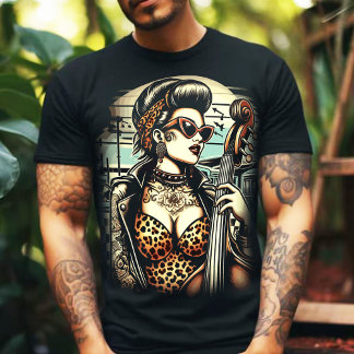 Retro Rockabilly Girl T Shirt