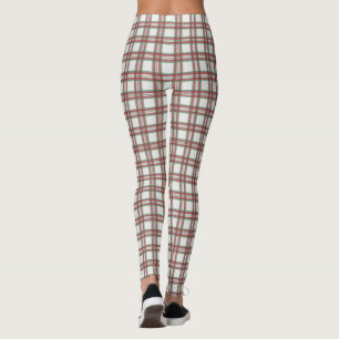 Retro Rockabilly Vita Rutiga Leggings Byxor