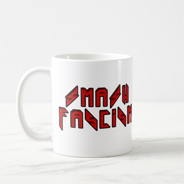 Retro Rocker - Smash Fascism Kaffemugg (Vänster)