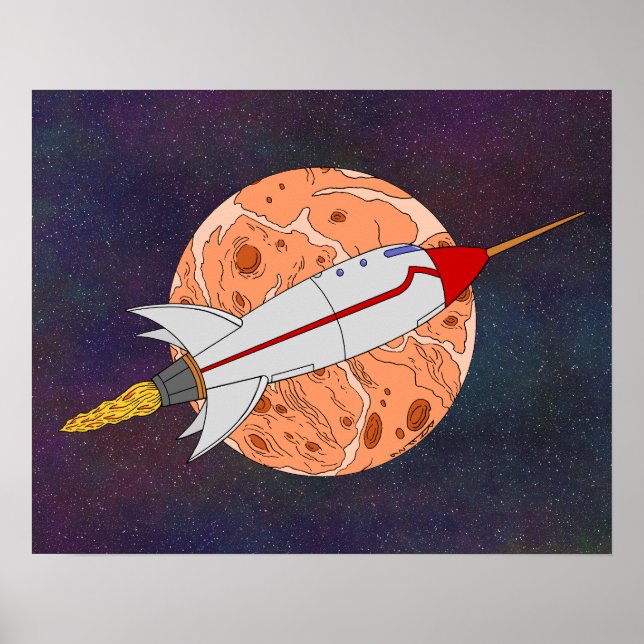 Retro Rocket 2026 Poster (Framsidan)