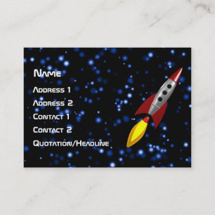 Retro Rocket 3d Visitkort