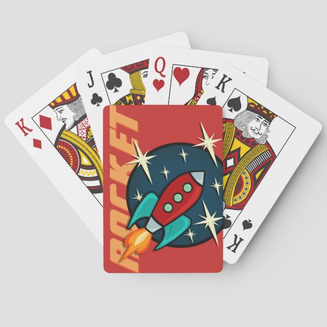 RETRO ROCKET FRAKT DEK AV SPELKORT (Baksidan)