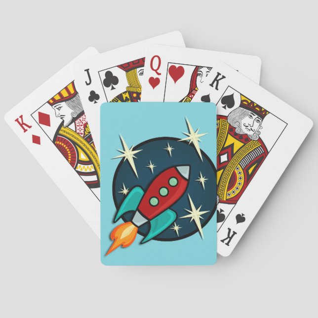 RETRO ROCKET FRAKT DEK AV SPELKORT (Baksidan)
