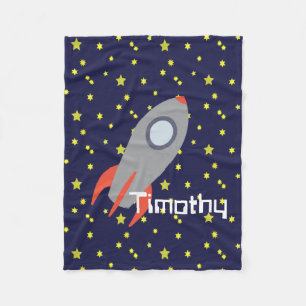 Retro Rocket Frakt i Space Fleecefilt