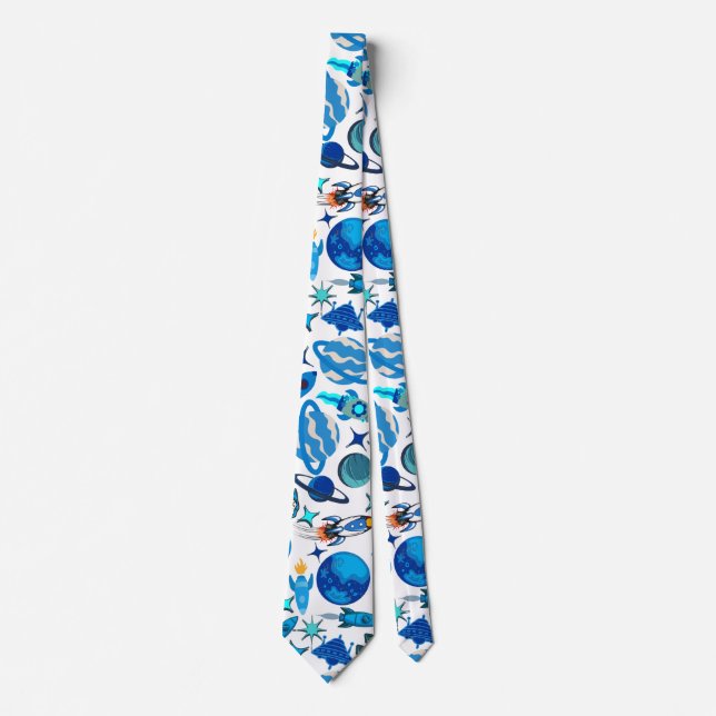 Retro Rockets i rymden. White BG Slips (Framsida)